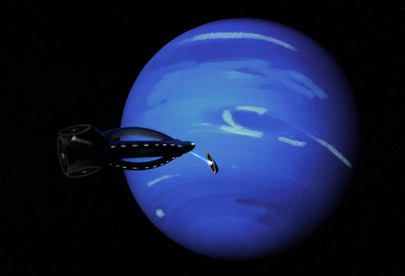 Blender and Photoshop Mockups of Saloa Spacecraft