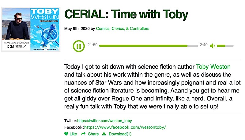 New Podcast Interview – ‘Comics, Clerics, &#038; Controllers’